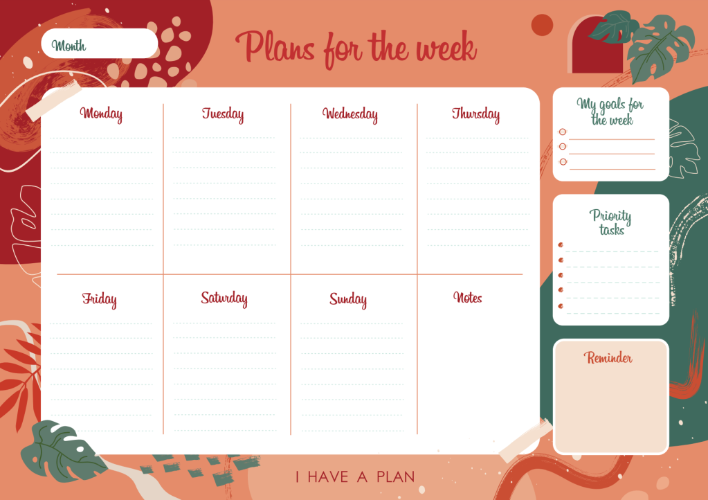 Planner settimanale!